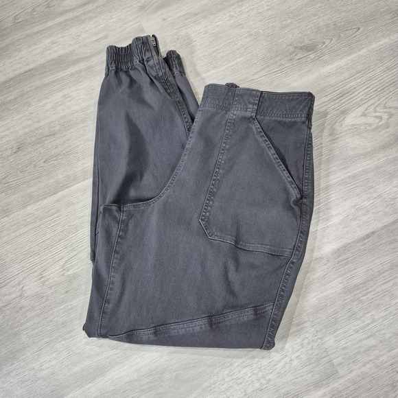 SPANX Pants - Spanx Pants Womens Large Dark Gray Cargo Jogger Utility Twill Pull On‎ Shaping